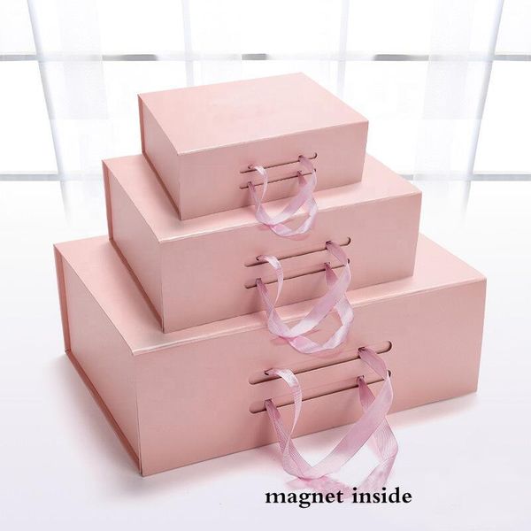 

gift wrap box black and white, pink, gray purple, high-grade folding cardboard box, ribbon, high-quality luxury