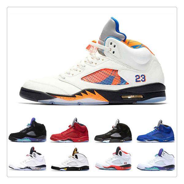 

basketball shoes trainers sports shoe raging red hyper royal white cement alternate grape men jumpman 5s 5 shattered backboard bluebird, Black