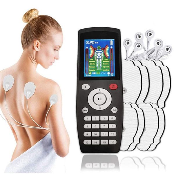 

electric massagers unit 4 output channel machine muscle stimulator ems electronic pulse massager 16 modes healthcare body massage acupunctur