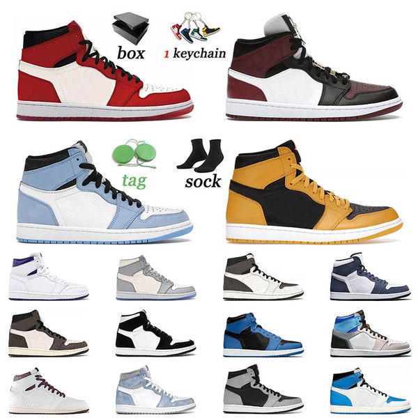 

2021 air jorden retro basketball shoes 1 1s mens cactus jack heritage white university blue mid barely orange off outdoors trainers men spor