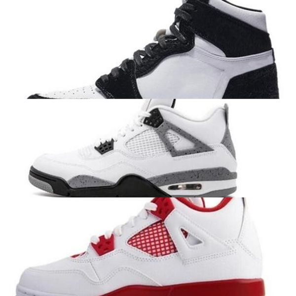 

new men jumpman 4 4s 3s 5s basketball shoes white lemon pink metallic purple bred cactus jack mens womens trainer sneakers 288bl3