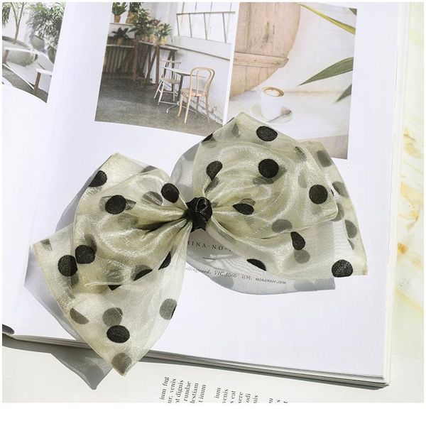

2pcs glitter knot hair bows princess lace hair clips with bling dots hairpins for girls gauze kids headwear hair acc qyliuy