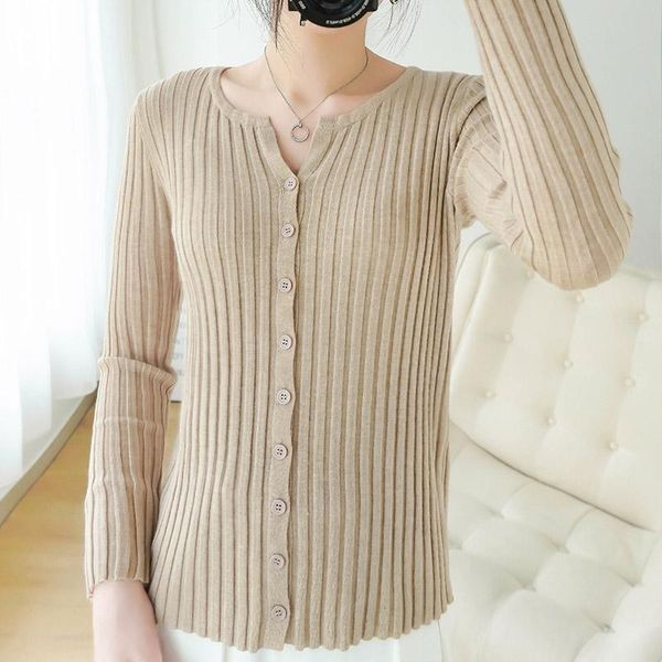 

women's knits & tees spring and autumn wool sweater cardigan woman o-neck fashion slim coat shawl knitted, White