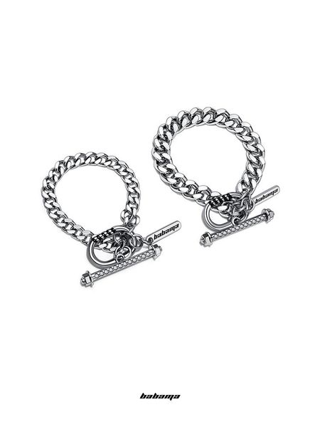 

charm bracelets babama bracelet men's minority design women's lovers a pair of jewelry cuba fashion brand, Golden;silver