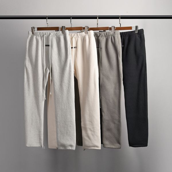 

2021 new fog style essentials patched women fleeces joggers hiphop streetwear men casual fleece jogger pants sweatpants paip, White;black
