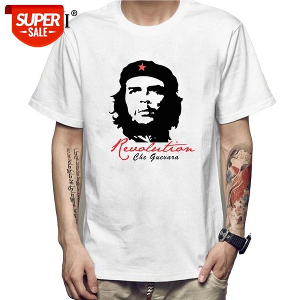 

xin yi men's t-shirt 00% cotton che guevara revolution printing cool loose o-neck men tshirt t-shirt male tee shirts #9s6s, White;black