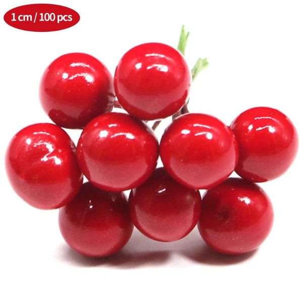 

party decoration 100pcs diy handmade christmas ball berry simulation bubble fruit cherry small red peony accessories