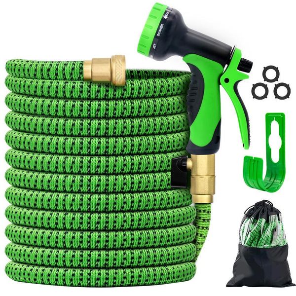 

watering equipments garden hose expandable 25-75ft high pressure car wash plastic pipe magic flexible water with spray gun for