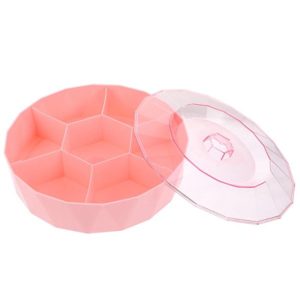 

gift wrap transparent grid storage box fruit nut tray container snack with lid
