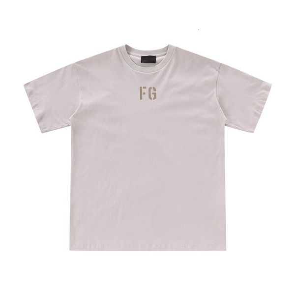 

2021 new fog essentials fg flocking letters t shirt men women 1:1 2021ss summer style tees 1m1l, White;black
