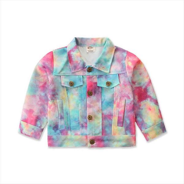 

1 6t toddler kid baby girl clohtes autumn winter tie dye coat cute sweet jacket elegant long sleeve outdoor infant, Blue;gray