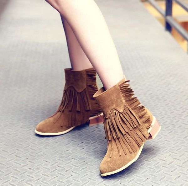 

boots oversized 10 women shoes ankle for ladies woman winter solid color round head sleeve, Black
