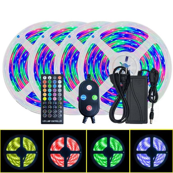 

party decoration 5/10m rgb music led strip light waterproof app remote controlled decorative lamp controlle