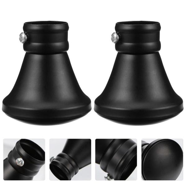 

2pcs decorative curtain rod end curtain bar head plug window rod finals