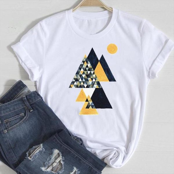 

and women short sleeve mens geometric ladies printing trend summer female tshirts fashion clothes graphic t lady print, White;black