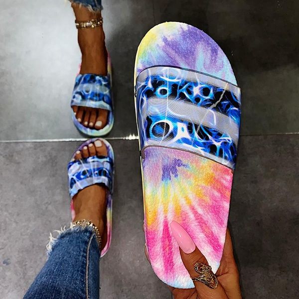 

2021 fashion matching slippers women summer flat slides bling garden sandals casual comfortable non-slip flip flops ladies shoes, Black