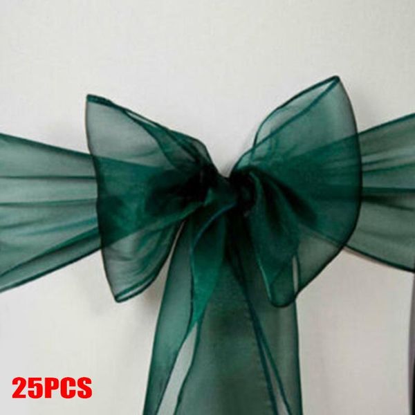

chair covers wedding party decoration bow supplies 25pcs organza sashes cover home garden