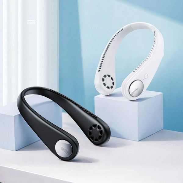 

2021 mini usb portable neck fan with rechargeable battery ultra quiet wind wearable fan handheld air cooler conditioner outdoor