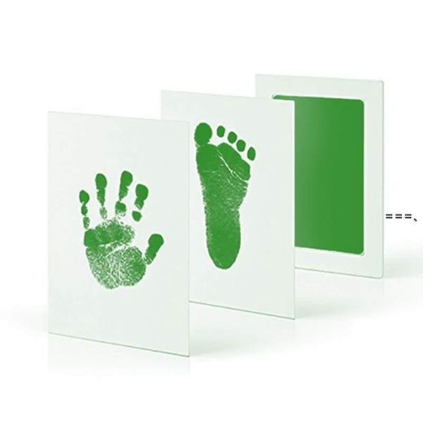 NewSafe não-tóxico pegadas de bebê handprint ferramentas de festa de artesanato sem toque pele de tinta sem tinta pads para 0-6 meses recém-nascido cão de estimação rrd11591