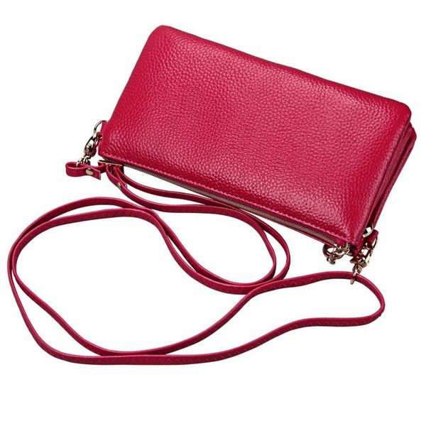 

wallets zipper bag luxury long genuine wallet ladies clutch leather purse 2021 female women's coin purses, Red;black
