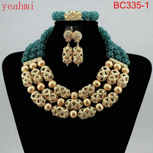 

earrings & necklace nigerian white beads crystal costume jewellery set wedding african jewelry, Silver