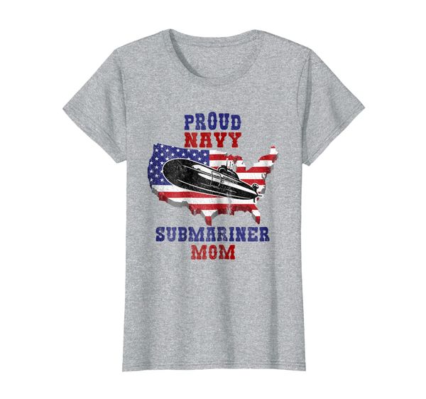 

proud navy submariner mom usa-flag patriotic tee, White;black