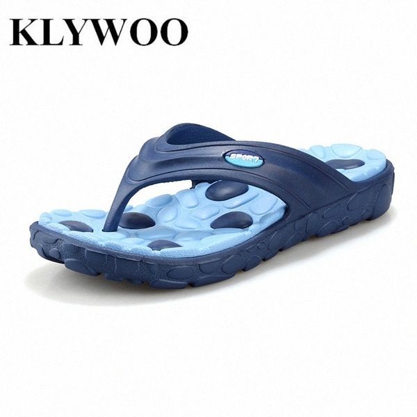 

wholesale authentic new summer fashion flip flops men sandals male flat massage beach slippers men loafers shoes shoes for sa p01a#, Black