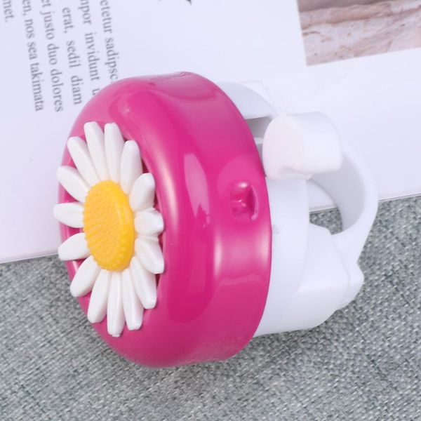 

bike horns 1pc ring bell chrysanthemum pattern accessory (rosy white)