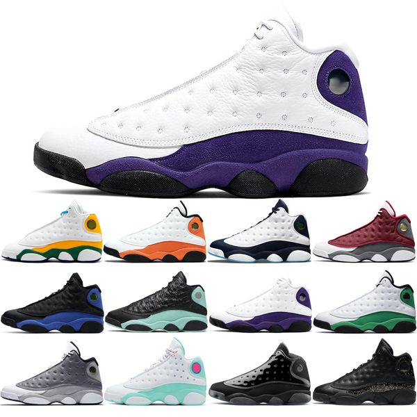 

original 13s basketball shoes atmosphere aurora green black cat bred cap and gown chicago flint gold glitter he got game starfish size 40-46