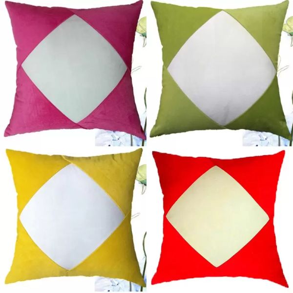 SUBlimação em branco Tampa de almofada Tampa de macho curta travesseiro diagonal de diagonal 40 cm Têxteis caseiros coloridos laváveis ​​macios