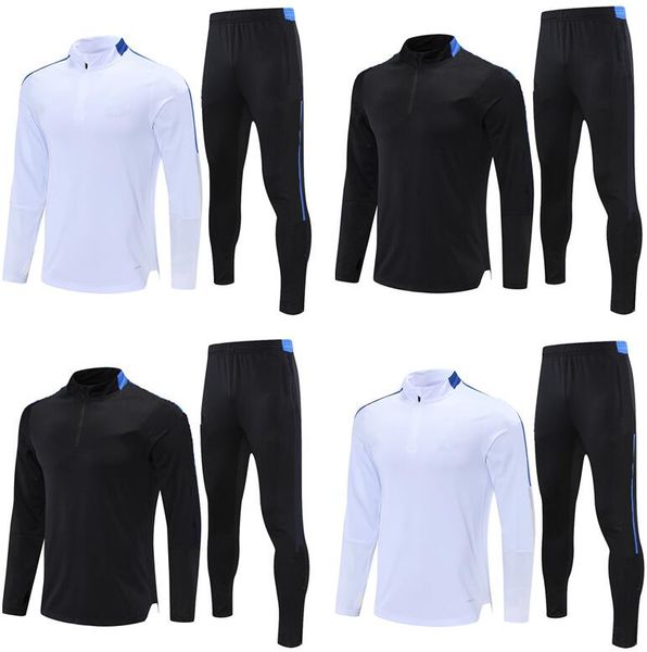 

2122 paris real madrid messi soccer tracksuit tracksuits football training suits kit chandal futbol kids men boys mens jacket tuta set sets, Black