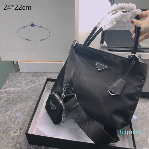 

designer- women handbags luxurys purses crossbody shoulder bags 2-piece black handbag wallets nylon