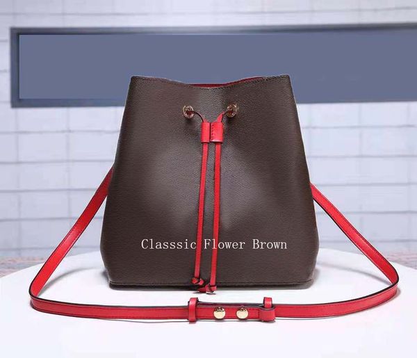 

2021 women handbag luxury designer handbags classic bag flower brown original serial number wallet large shopping bags shoulder drawstring 0