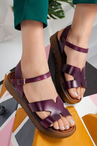 

sandals nancy genuine leather damson, Black