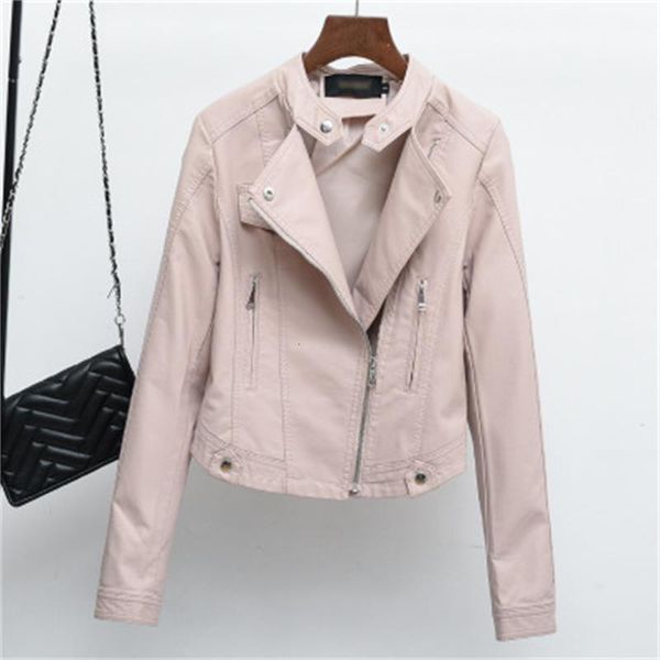 

new spring and autumn fashion women put ladies short thin korean jacket leather flez, Black
