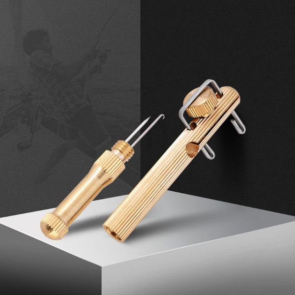 

fishing hooks copper hand-perated portable line string knotter hook tool