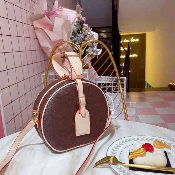 

round bag female presbyopic leather shoulderbag handbag women shoulder bags woman worn round cakes packages girls handbags