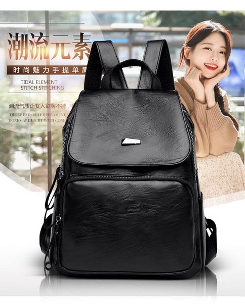 

backpack j5722 - leisure multi-function trend solid color large capacity