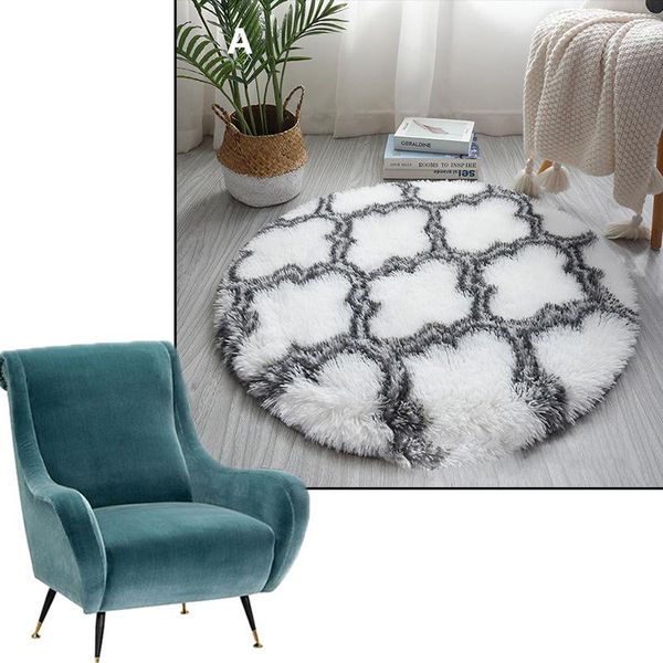 

12 colors soft white rainbow round fluffy rug living room decor modern area rug nursery kids room shaggy carpet indoor mats
