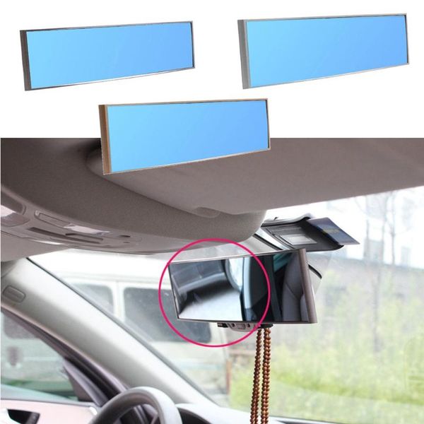 

other interior accessories universal est car rear view mirror panoramic clip-on wide angle rearview mirrors wire drawing frame styling