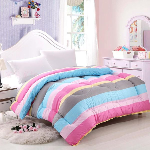 

comforters & sets winter/summer cotton patchwork quilt duvet king queen size luxury printed thicken summer/winter blanket bedding comforter