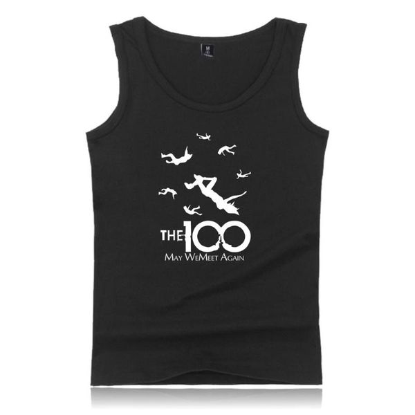 

men' tank the 100 science fiction american drama logo streetwear capless summer sleeveless o neck boys, White;black