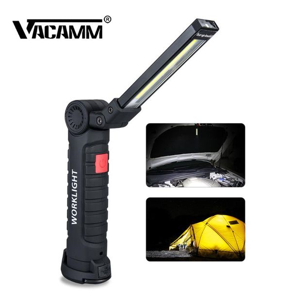 

10w/15w ip44 portable cob handheld stepless dimming work light multi-function magnetic cob torch lanterna hanging hook lamp