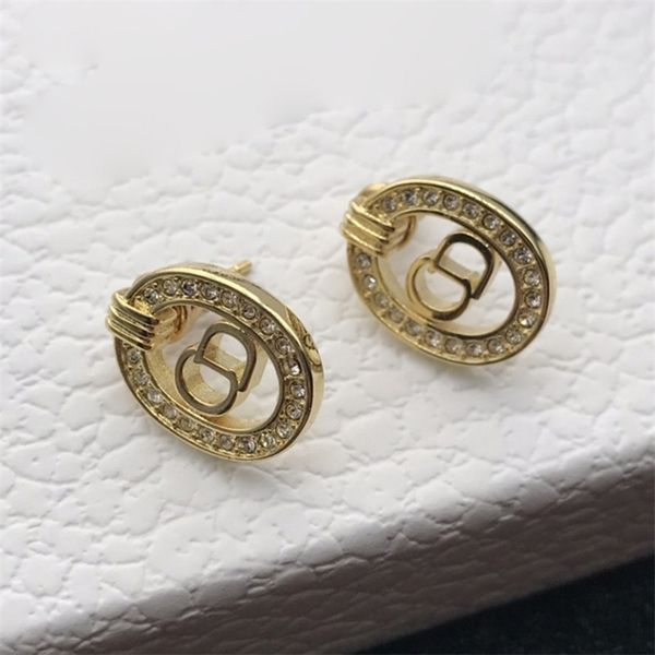 

75% off outlet online family new full female net red letter oval earrings, Silver