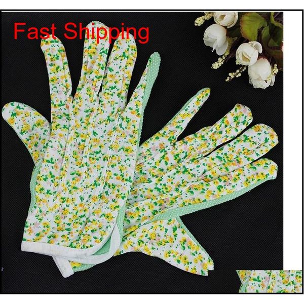 

100% cotton antiskid personal workplace safety soft jersey women gardening working gloves 4 colors fre jllfiz bdesybag