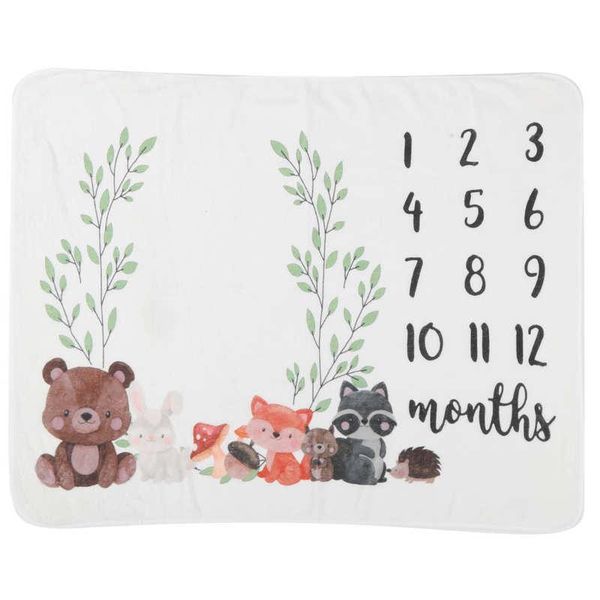 

blankets & swaddling baby swaddle bag girl cartoon animal pattern monthly milestone blanket flannel po background
