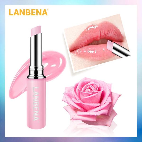 

lip balm lanbena rose serum natural extract lipstick care fade fine lines nourishing moist relieve dryness long lasting 1pcs