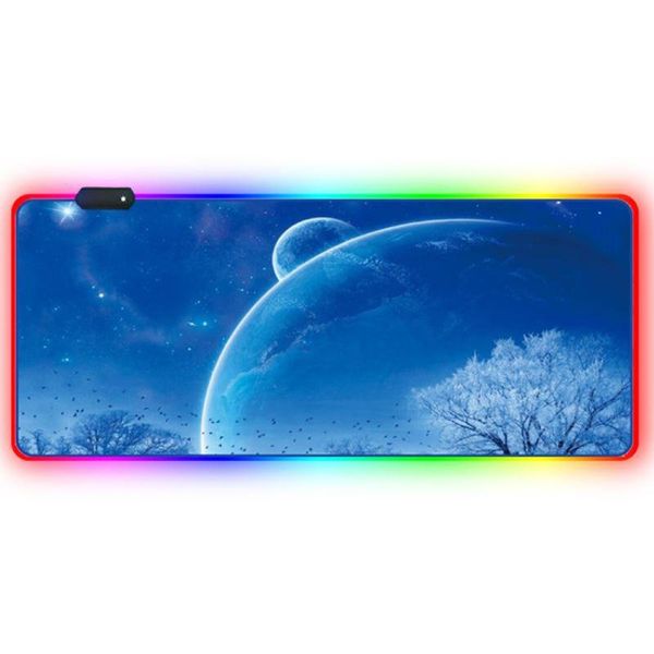 

mice luminous rgb led lights deskgaming mouse pad cushion computers accessory