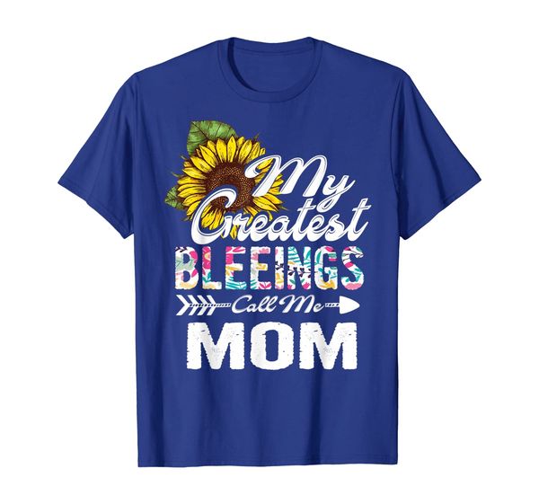 

my greatest blessings call me mom sunflower t-shirt, White;black