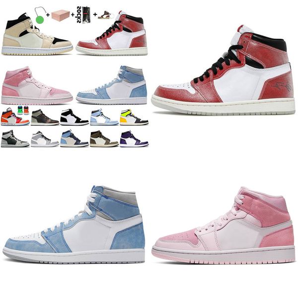 

shoes jumpman 1 women 1s trophy room chicago high og hyper royal barely orange digital pink